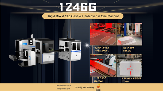 LS-1246G αυτόματος πολυσύνθετος άκαμπτος κατασκευαστής κιβωτίων για την παραγωγή Hardcover